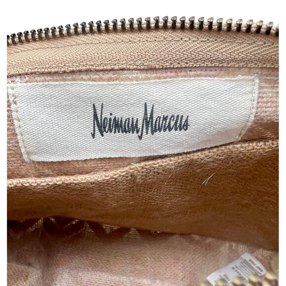 Neiman Marcus Fashioned For Change Clutch/Makeup Bag Set Blue & Pink Chevron - Picture 5 of 9